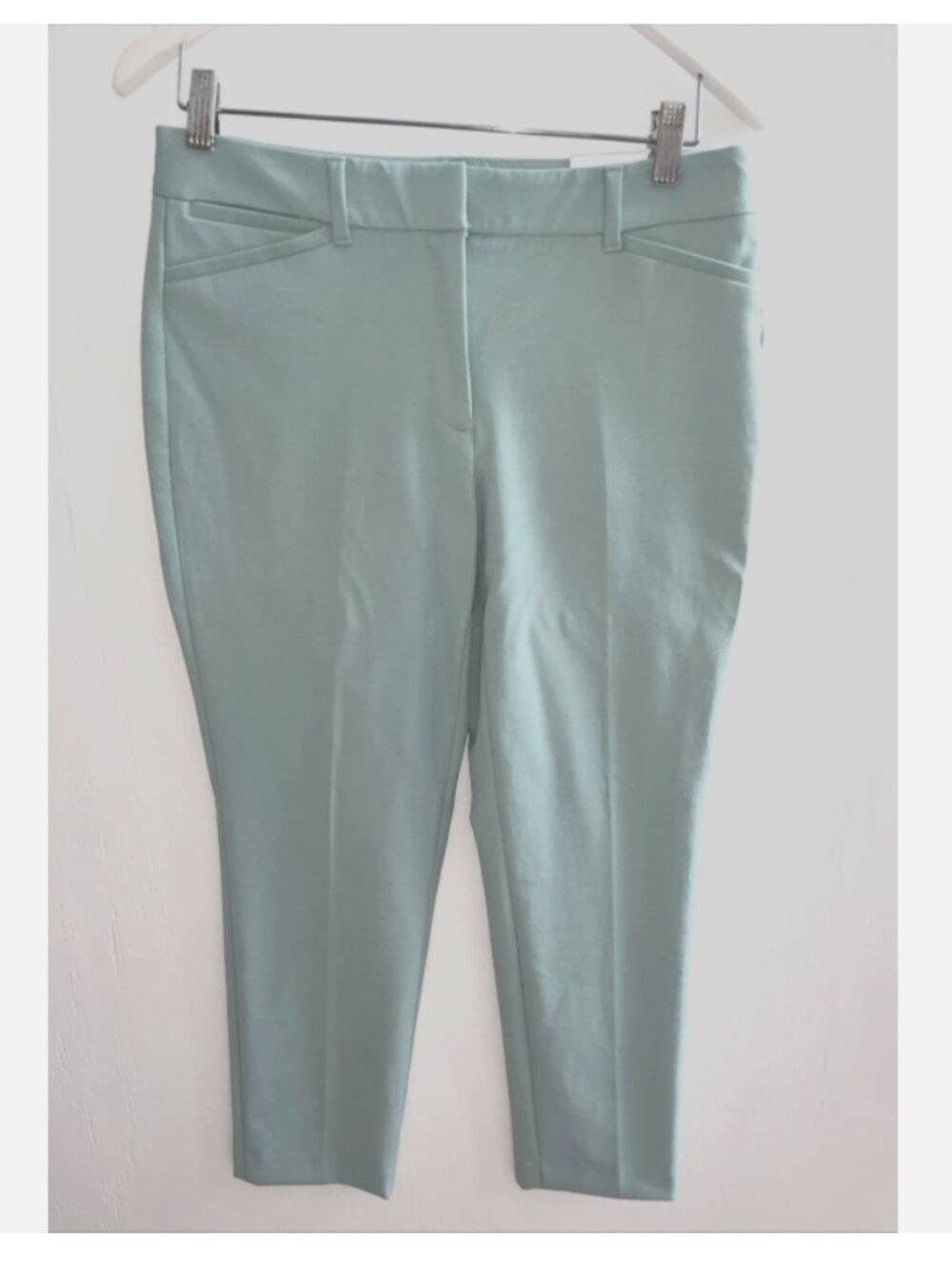 White House Black Market The SLIM Ankle Pants Aquifer Green Stretch Size 4R NWT